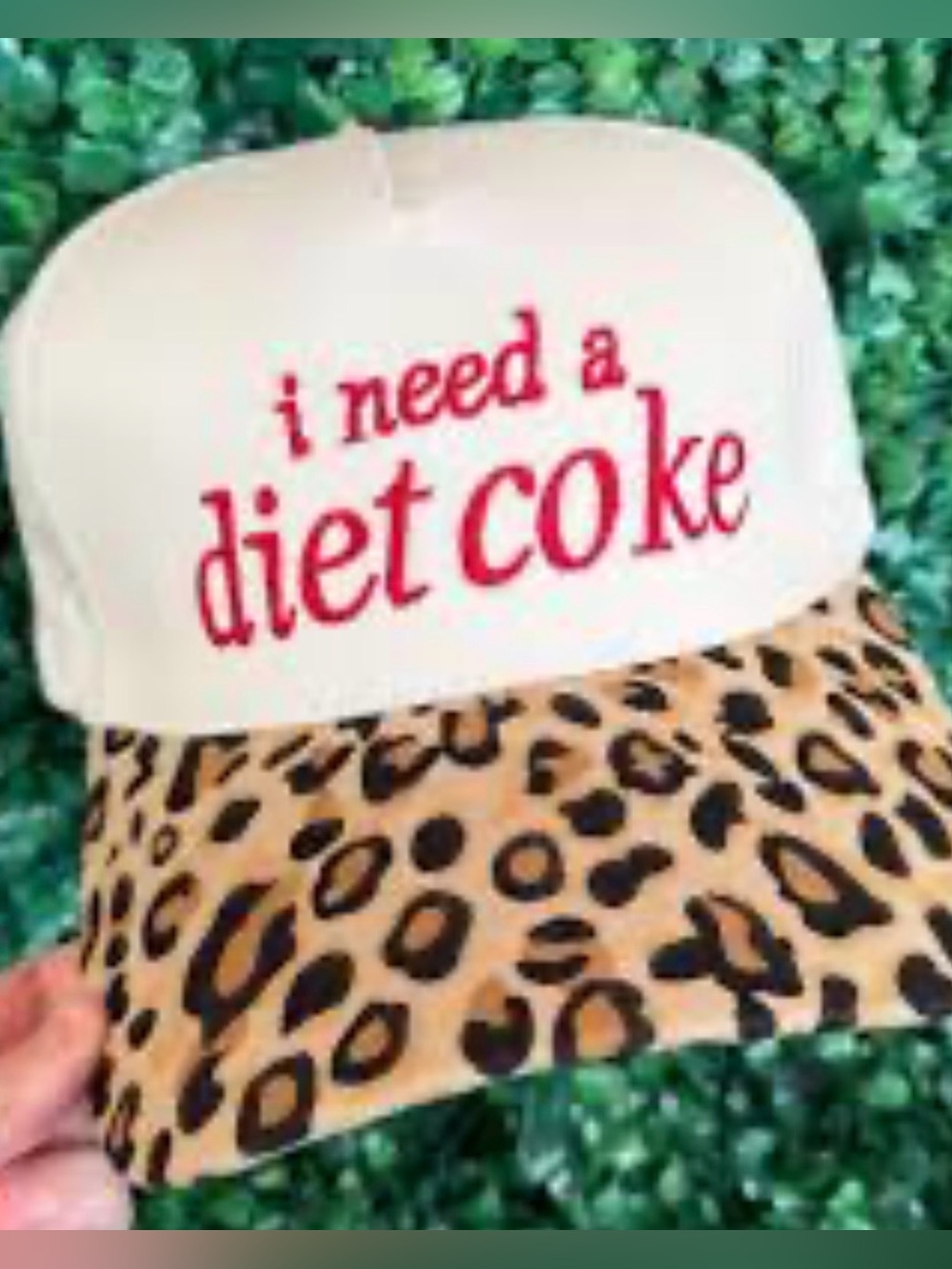 LEOPARD HAT I NEED A DIET COKE NEW - Picture 3 of 5